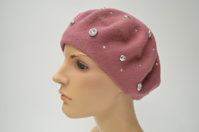 Женский берет терракотовый