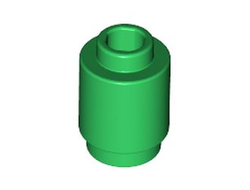 Brick, Round 1 x 1 Open Stud, Green (3062b / 306228)