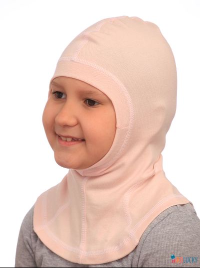 Шапка-шлем 23301-02 95%хлопок 5%лайкра, бежевый 42-44