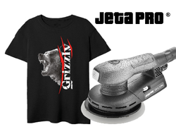 Дарим классную фирменную футболку JETA PRO с медведем к каждой шлифмашинке Grizzly!
