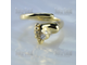Кольцо с пяточкой ребёнка из жёлтого золота 585 пробы с бриллиантом
