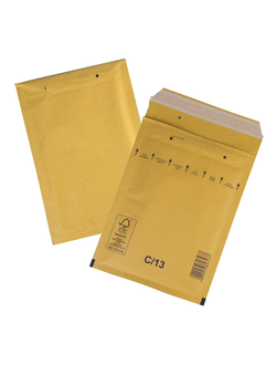 Конверт-пакеты с прослойкой из пузырчатой пленки (170х225 мм), крафт-бумага, отрывная полоса, КОМПЛЕКТ 100 шт., С/0-G