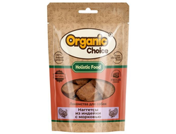 Organic Сhoice 60 г лакомство для собак мелких и средних пород наггетсы нежные из индейки с морковью