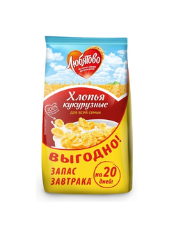 Хлопья кукурузные Любятово 600 г
