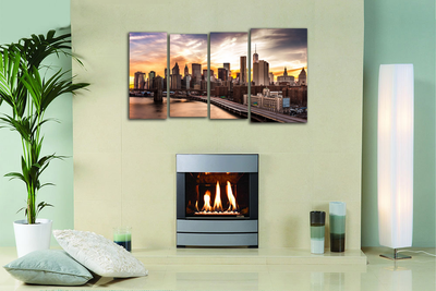 Модульная картина "Закат в Нью-Йорке"