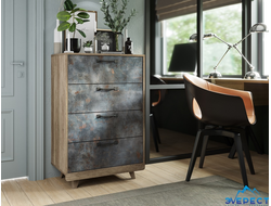 КОМОД &quot;МЕГАПОЛИС&quot; КМ-02 ( дуб каньон/ржавчина), 700*1052*404