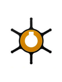 Импеллер помпы охлаждения двигателя Ancor 5366 Ø58x34мм 6 лопастей из черного неопрена