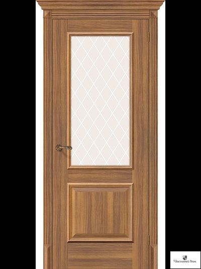 Дверь межкомнатная эко шпон Классико 13  Golden Reef со стеклом