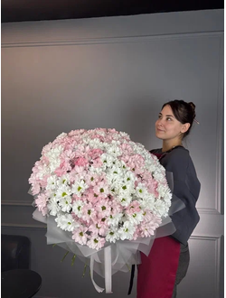 Букет из 55 кустовых хризантем