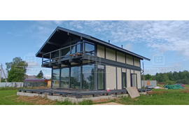 Строительство двухэтажного дома фахверк со вторым светом и 3 спальнями. Площадь дома 149 м2