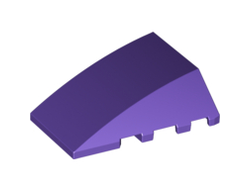 Wedge 4 x 4 Triple Curved No Studs, Dark Purple (47753 / 6073775)