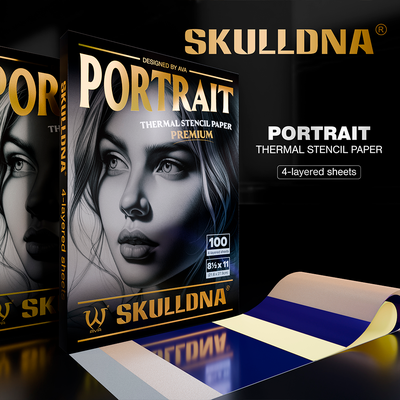 Трансферная бумага для термо перевода AVA SKULLDNA Portrait Thermal Stencil Paper