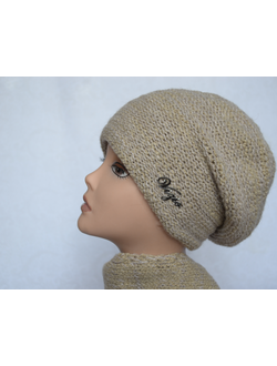 Vizio 5142 меланжевый бежевый берет и шарф