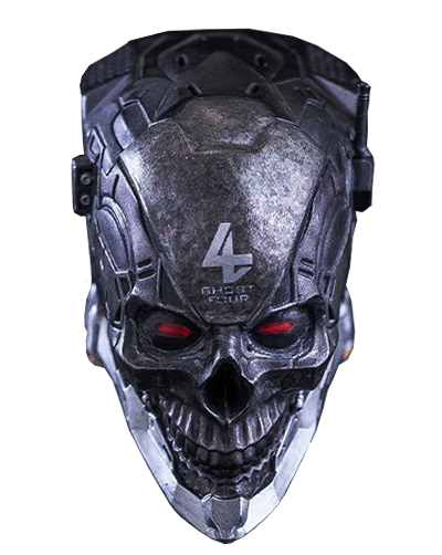 Голова (скульпт) Кибер-череп с LED-подсветкой - 1/6 GHOST FOUR (GS-001) -  Military Empire