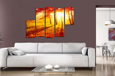 Модульная картина "Золото природы"