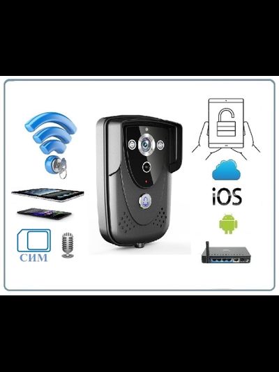 WiFi/LAN/СИМ вызывная панель видеодомофона, интерком связь с активным подавлением шума, открытие замка через мобильное приложение, HD. до - 10 град.С.