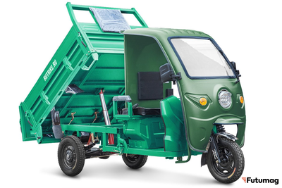 Грузовой электротрицикл Rutrike D5 1700 КАБИНА темно-зеленый