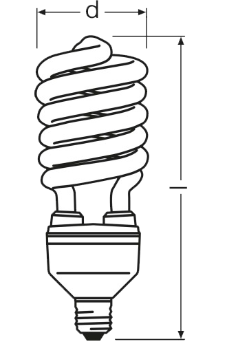 Энергосберегающая лампа CFL Feron ELS64 105w 4000K E40