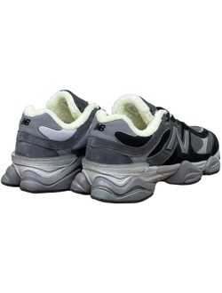 New Balance 9060 Black Grey с мехом