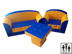 Детская игровая мебель "Гулливер" синий / желтый