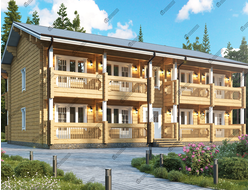 Гостиница из профилированного бруса "Приморье", 370 м2