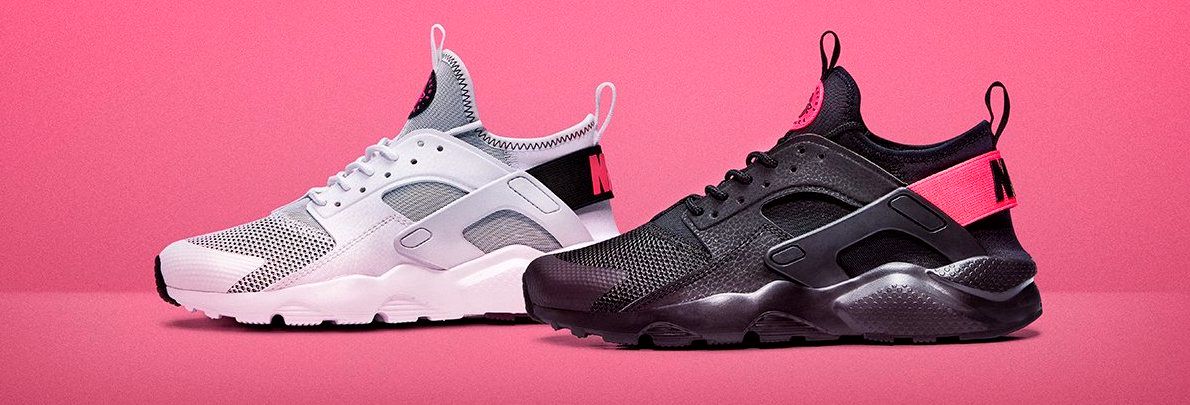 Nike huarache ultra black and pink online