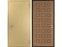 Металлическая дверь с отделкой порошковым напылением и МДФ. Модель ДК960