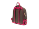 Рюкзак Michael Kors Rhea small leather backpack brown pink MK logo