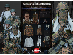 Немецкий разведчик в Венгрии, 1945 г - КОЛЛЕКЦИОННАЯ ФИГУРКА 1/6 WW2 German Totenkopf Division Hungary 1945 (UD9011) - UJINDOU