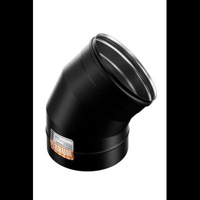 Колено угол 135°  (430/0,8 мм / эмаль /600° черная) D 115