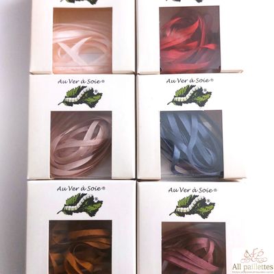 Шелковые ленты 4 мм 26 цветов, Франция