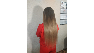 Наращивание и окрашивание волос русый цвет с омбре фото и работа мастерской Ксении Грининой 3