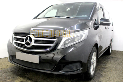 Защита радиатора Mercedes-Benz V-Klass II 2014- black
