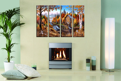 Модульная картина "Домик в глуши"