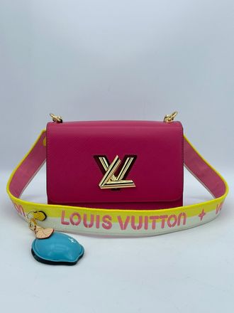 Женская сумка Louis Vuitton Twist MM Epi фуксия