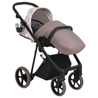 Коляска 3в1 Roan Sol Flowers Powder/Rose gold (руч.Коричневый)