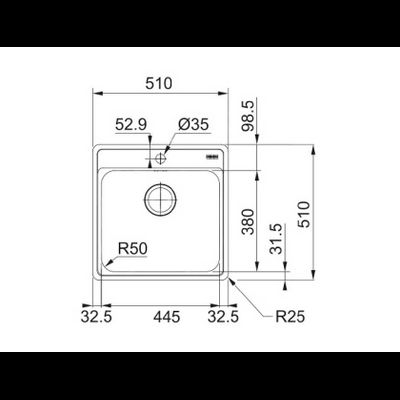 Мойка Franke Bell BCX 610-51 TL