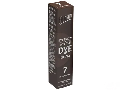BRONSUN Крем-краска для бровей и ресниц BRC-0007, темно-коричневый №7, 15мл