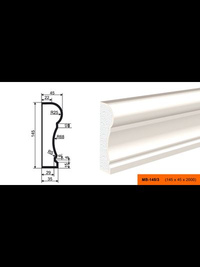 Фасадный молдинг из пенополистирола с покрытием LEPNINAPLAST (Лепнинапласт)  МВ-145/3