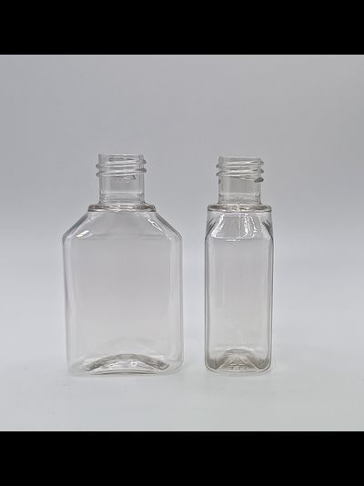 Флакон ПЭТ 50мл/18мм, плоский ФТ, прозрачный, арт. 1271