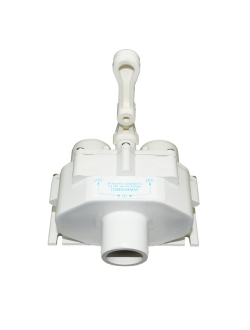 Кран трехходовой для гальюна Matromarine Products Y-valves 6000100025 135x135x145мм под шланг Ø38мм белый/синий