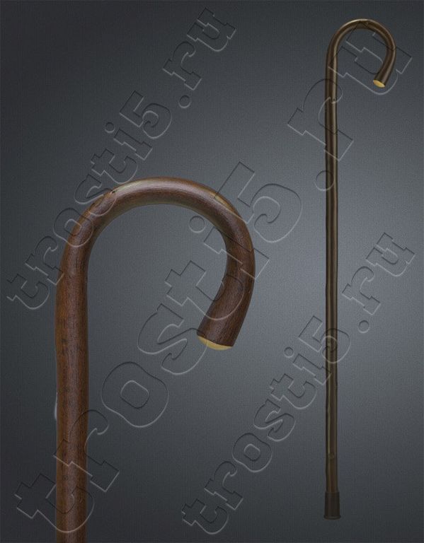 трость крюк из каштана коричневого цвета