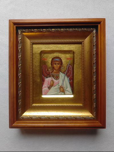 Ангел-Хранитель. Рукописная икона 13х16см в киоте.