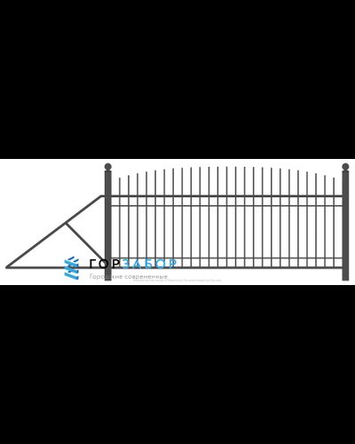 Заказать откатные сварные ворота для забора SZ15-09 у производителя
