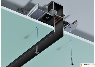 Монтаж встраиваемого шинопровода на предприятии в Москве ИВАНМАСТЕР