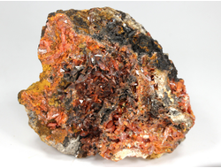 Крокоит, кристаллы на породе, Австралия, Тасмания (78*65*45 мм, 210 г) №28593