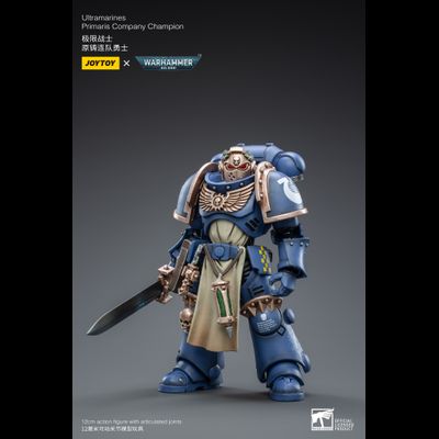 Примарис-чемпион Ультрамаринов (Warhammer 40k) - КОЛЛЕКЦИОННАЯ ФИГУРКА 1/18 Ultramarines Primaris Company Champion (JT3266) - JOYTOY