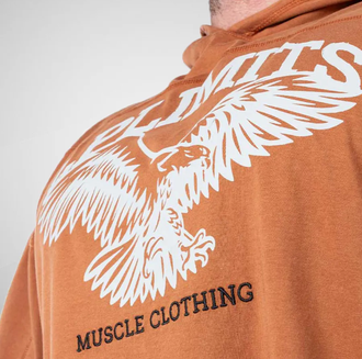 Размахайка с капюшоном 2151-833 Legal Power Stonewashed Pique Jersey  рыжевато-коричневый