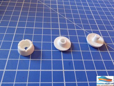 Кнопка пластик 3 детали