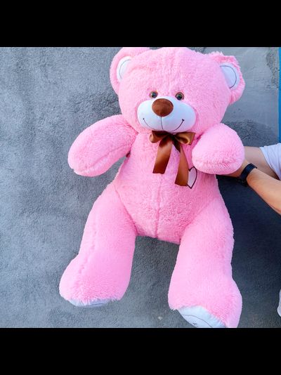 Плюшевый медведь 120 см розовый Феликс